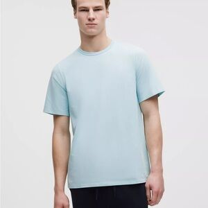 Lululemon Organic Cotton T-Shirt Men's Crew Neck T-Shirt in Light Blue